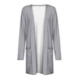 thumbnail image 4 of Pisexur Women's Cardigan Sweaters Lightweight Open Front Cardigan Casual Solid Color Long Sleeve Button Down Loose Fall Cardigans, 4 of 5