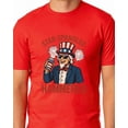 thumbnail image 4 of Fourth Of July Men's Star-Spangled Uncle Sam Parody Funny Short-Sleeve T-Shirt, 4 of 5