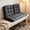 Dark Gray, variant on Topukaiba Bench Porch Swing Cushion with Backrest 43" Indoor Outdoor, Wicker Patio Furniture Cushion Set, Waterproof Outdoor Cushions for Lawn Loveseat Porch Swing