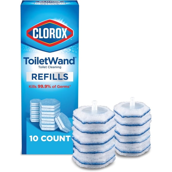 Clorox ToiletWand Toilet Cleaner Refills, Toilet brush, Original, 10 Count