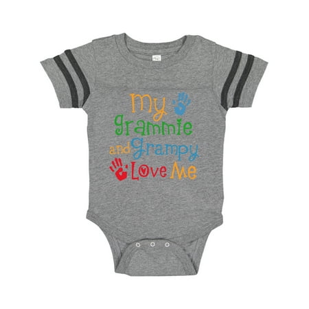 

Inktastic Grammie and Grampy Love Me Gift Baby Boy or Baby Girl Bodysuit