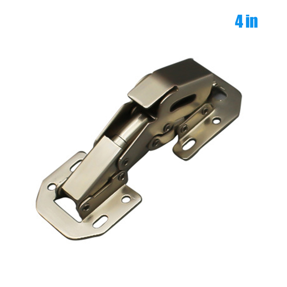 Frameless Cabinet Hinge Steel Mending Repair Hardware with Holes Soft Close Home Steel Mending Repair Hardware with Holes Soft Close Home Improvement Frameless Soft Cabinet  Hydraulic Buffer 4 Inches - image 5 of 8