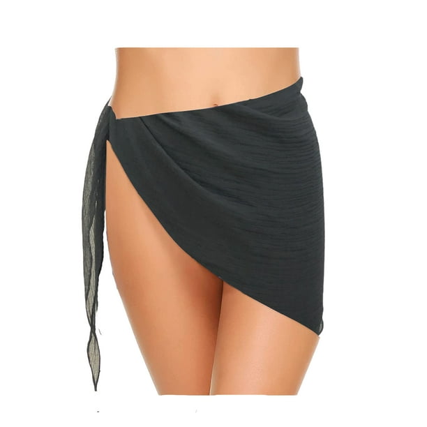 ELU Bathing Suit Cover Ups for Women Short Sheer Chiffon Skirt Sarong