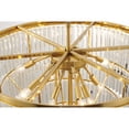 thumbnail image 6 of Design Living 15-Light D32" Five Tier Gold Frame Chandelier with Clear Hanging Crystals, 6 of 6