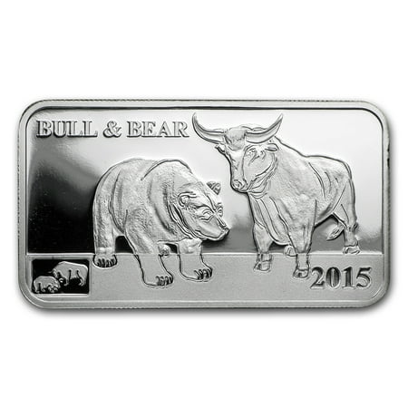 2015 Cook Islands 1/2 oz Silver Global Trade Bull & Bear