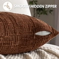 thumbnail image 6 of THOPBPRK Textured Throw Pillow Covers Thick Chenille Decorative Pillows Terracotta 18x18 Inch Set of 2 Modern Boho Farmhouse Home Decor Neutral Cushion Covers for Couch Sofa Living Room Bedroom, 6 of 7