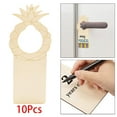thumbnail image 4 of 10x Perchas de perilla de puerta sin terminar Etiquetas de puerta Tablero novedoso portátil Letreros de perilla de puerta de madera en blanco livianos Piña mayimx Colgadores de etiquetas para puertas, 4 of 9