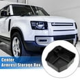 thumbnail image 2 of Black ABS Center Console Organizers Armrest Tray Storage Box for Land Rover Defender 2020 2021 2022, 2 of 7