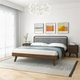 thumbnail image 2 of Ashcroft Dantes Velvet Upholstered King Platform Bed in Gray, 2 of 7