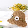 thumbnail image 4 of Kids Sun Hat Wide Brim Beach Hat Beach Hats for Backpacking, Outdoor, Party, Summer, Birthday Gifts Brown, 4 of 7