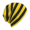 Black And Yellow Bee Stripe Adult Knit Hat Beanie Cap Sports Balaclava