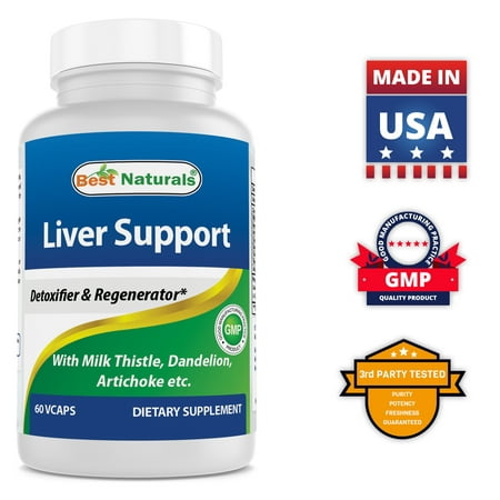 Best Naturals Liver Cleanse Detox & Support Formula with Milk Thistle Silymarin, Beet Root, Artichoke, Dandelion Root etc - 60 Veggie (Best Hemp Milk Brand)
