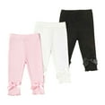 thumbnail image 2 of Fozruso Girls Loose Sweatpants Stylish Toddler Girl Knit Trousers With High Waist Ribbed Texture And Bow Detail For Casual Outfit Sizes 9-12 Months, 2 of 6