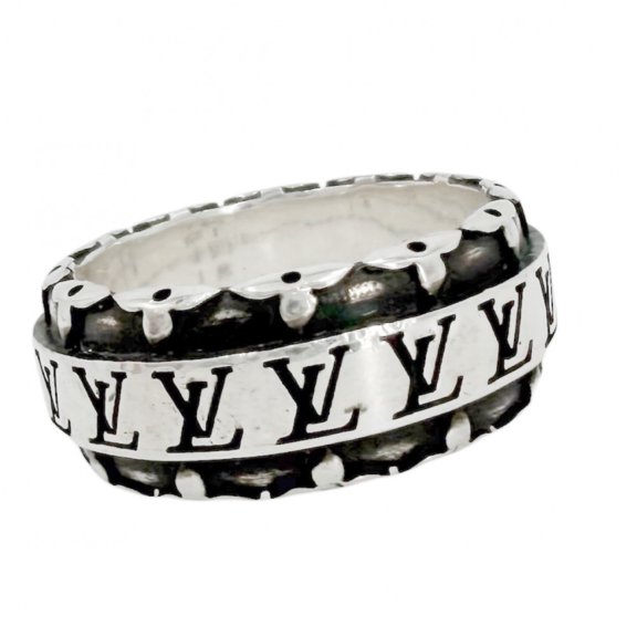 Pre-Owned Louis Vuitton Men's Ring - LV Drift Accessory Ring, Size S, Sterling Silver 925,...