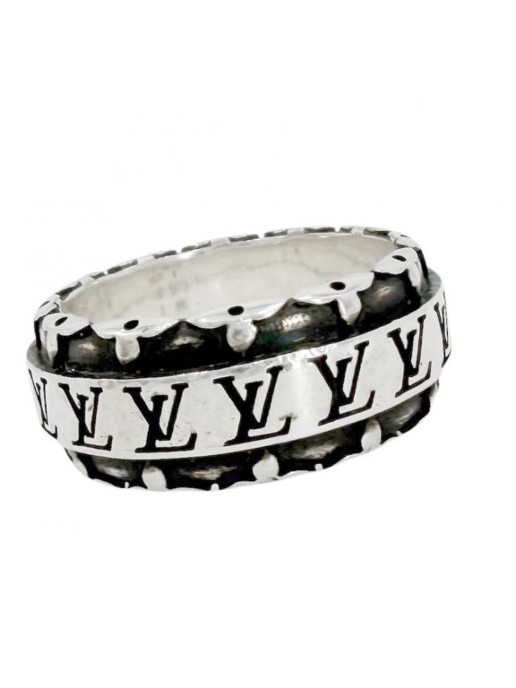 Pre-Owned Louis Vuitton Men's Ring - LV Drift Accessory Ring, Size S, Sterling Silver 925,...