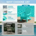 thumbnail image 5 of Ciokea Wood Adirondack Chair Folding Outdoor Patio Chairs Fire Pit with Cup Holder Pool Porch Garden Blue, 5 of 9