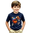 thumbnail image 4 of Bainana Boys Basketball T Shirts Graphic Print Short Sleeve Crew Neck Clothes Fashion Kids Everyday Wear Tops Clothes Navy Size 6-7 Years, 4 of 4