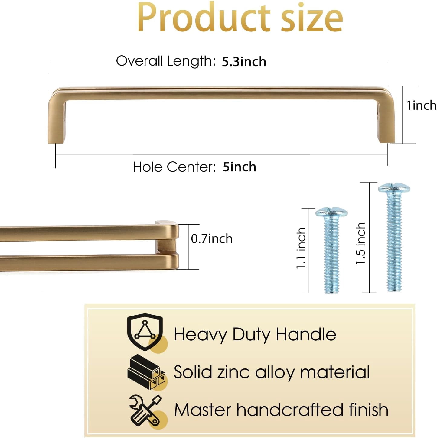 Antique Brass zinc Alloy Cabinet pulls,Vintage Retro 5 Inch （128mm） Hole Center Cabinet Handles for Drawer,Cupboard, Wardrobe,Dresser - 6 Pack