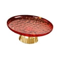 thumbnail image 5 of Kuntesetty Pedestal Fruit Bowl Decorative Bowl Multipurpose Aesthetic Display Stand Storage Red and Gold, 5 of 9