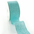 thumbnail image 2 of Ribbon Traditions 2 1/2" Wired Glitter Ribbon Aqua - 25 Yards, 2 of 2