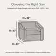 thumbnail image 2 of Covermates Outdoor Chair Cover - 32"W x 28"D x 37"H, Durable Vinyl, Water-Resistant, 2 of 7