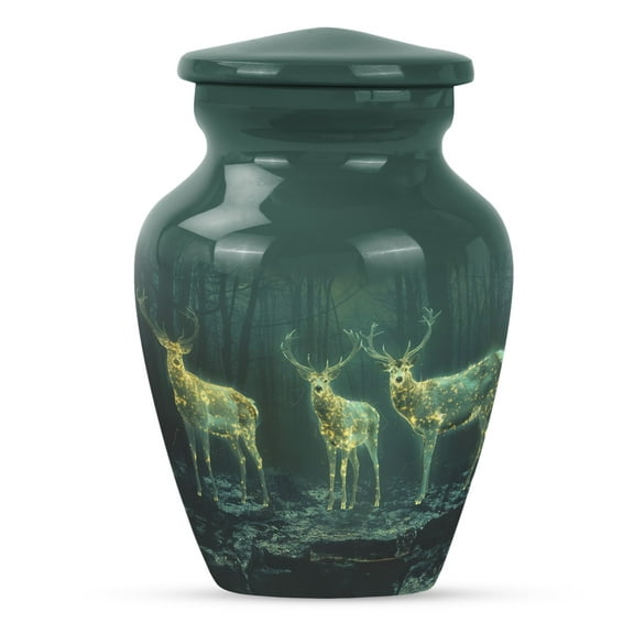 KARYLIZ Deer Family Small Urns For Human Ashes Mom - Ash Holders For Human Ashes - Urns For Human Ashes Adult Man - Urns For Ashes Adult Male - Large Urn For Women (Combo - 10 " & 3")