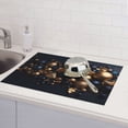 thumbnail image 6 of Yiaed Elegant Golden Blue Ornaments Print Highly Absorbent Microfiber Kitchen Counter Mat, Dish Drying Pad for Dishes, Utensils, Pots and Pans, Large 18" x 24", 6 of 7