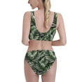 thumbnail image 5 of High Waisted Bikini Sets For Women, Tropical Palm Leaves1 Swimsuits Tummy Control, Two Pieces Bathing Suit, 5 of 8