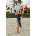 thumbnail image 3 of Oniva 5.5 Ft Portable Beach Umbrella with UPF 50 plus Sun Protection and Tilt Pole, Blue Pinstripe Pattern, 3 of 10