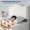 off white, variant on Modern Scalloped Headboard Twin Bed Frame – Upholstered Platform with Storage Drawer – Strong Wood Slats – No Box Spring Needed – Easy Assembly – Bedroom Furniture – Blue and White
