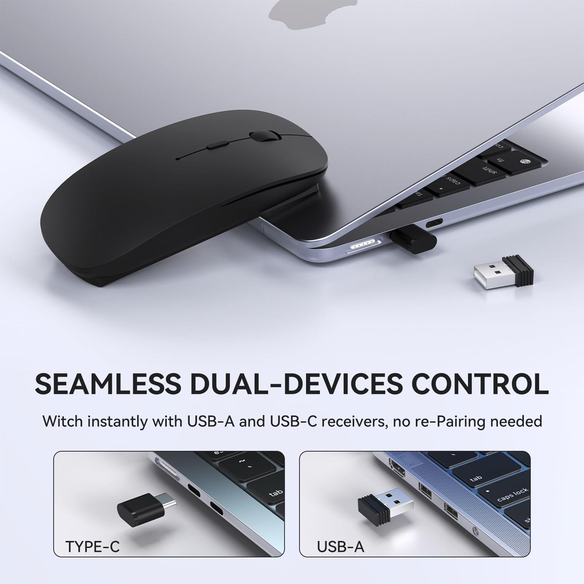 RaceGT USB-C Wireless Mouse, Rechargeable, Silent photo 2