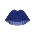 thumbnail image 3 of Miutii Womens Soft Chiffon Shawl Wraps Shrug for Evening Dress Ruffle 2-Layer Wedding Cape Bolero Navy Blue One Size, 3 of 5