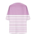 thumbnail image 4 of AherBiu Women's Cardigans Fall Lightweight 3/4 Sleeve Cardigans Striped Color Blocking Casual Outerwear, 4 of 5