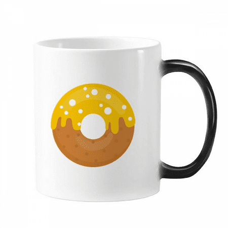 

Yellow Dessert Sweet Food Changing Color Mug Morphing Heat Sensitive Cup With Handles 350 ml