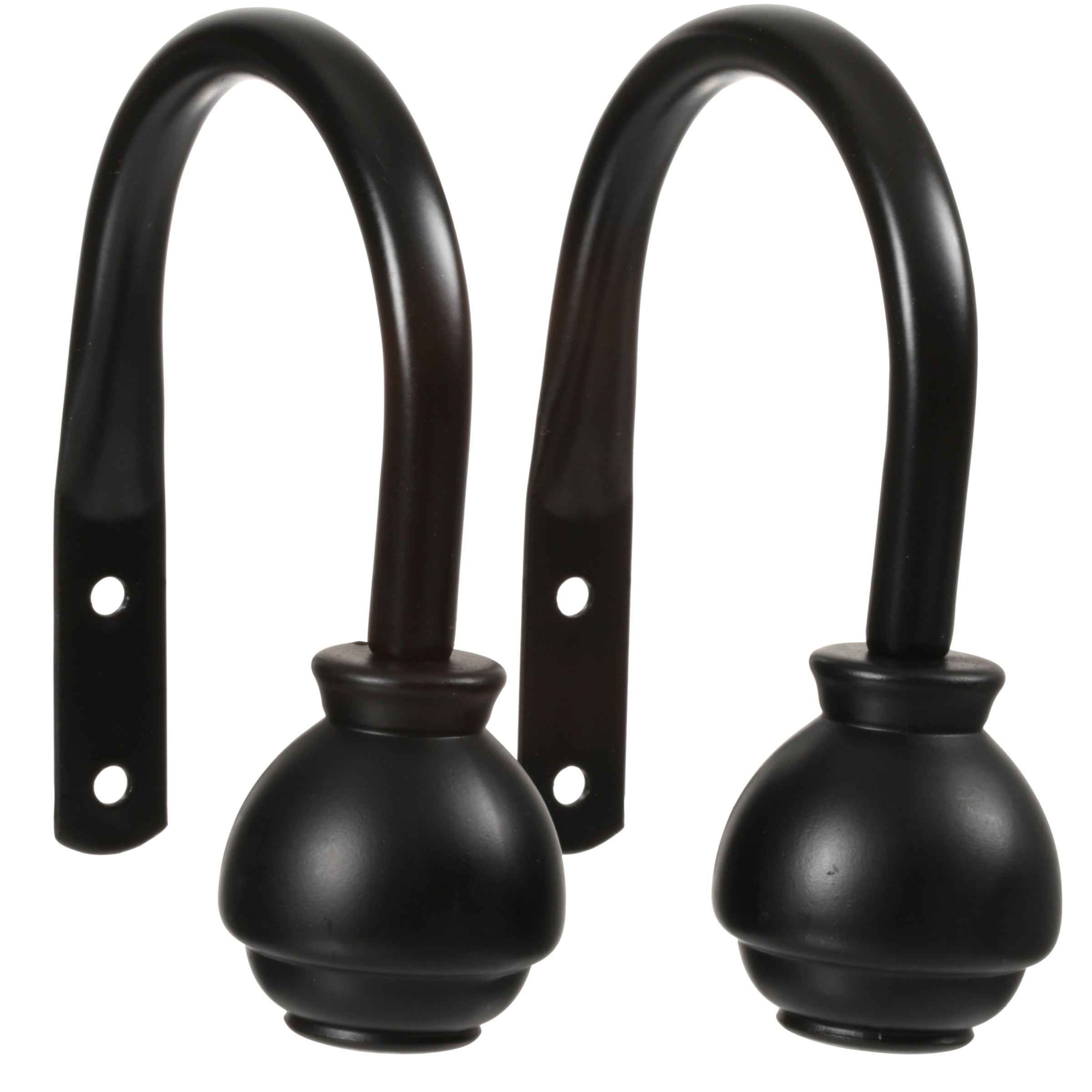 Better Homes & Gardens Drapery Holdbacks, Black, 2 Pack