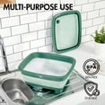 thumbnail image 4 of Hakan Collapsible Tub 9L with Drain Plug, Foldable Dish Basin, Space Saving, Green, 4 of 9
