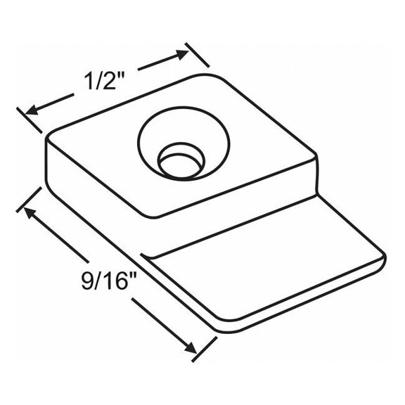 Manufacturer Varies Face Guide, White, Plastic, 9/16 in W 76-600