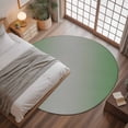 thumbnail image 3 of 3ft Round Rug, Green Grey Ombre Non-Skid Rubber Backing Large Area Rugs - Living Room Bedroom Home Office, Modern Gradient Abstract Art Indoor Floor Mat Carpets Washable Rug, 3 of 9