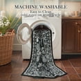 thumbnail image 6 of Moynesa 5'x7' Washable Rugs for Living Room, Black Botanical Floral Large Rugs for Bedroom Non-Slip Soft Modern Natural Rugs for Dining Room, Stain Resistant Accent Carpet for Dorm Apartment, 6 of 7