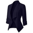 thumbnail image 4 of Womens Blazer Jackets Shawl Neck Casual Business Jackets Solid Color Cardigan Jacket Slim Fit Long Sleeve Blazer Ladies Casual Outwear, 4 of 6