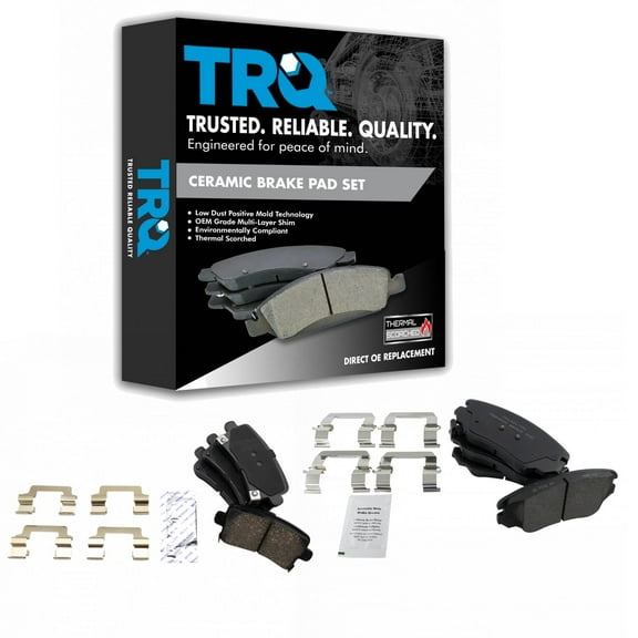 TRQ Front & Rear Ceramic Disc Brake Pad Kit for Buick Chevrolet Saab New BFA20089 Fits select: 2013-2015 CHEVROLET MALIBU, 2014-2019 CHEVROLET IMPALA