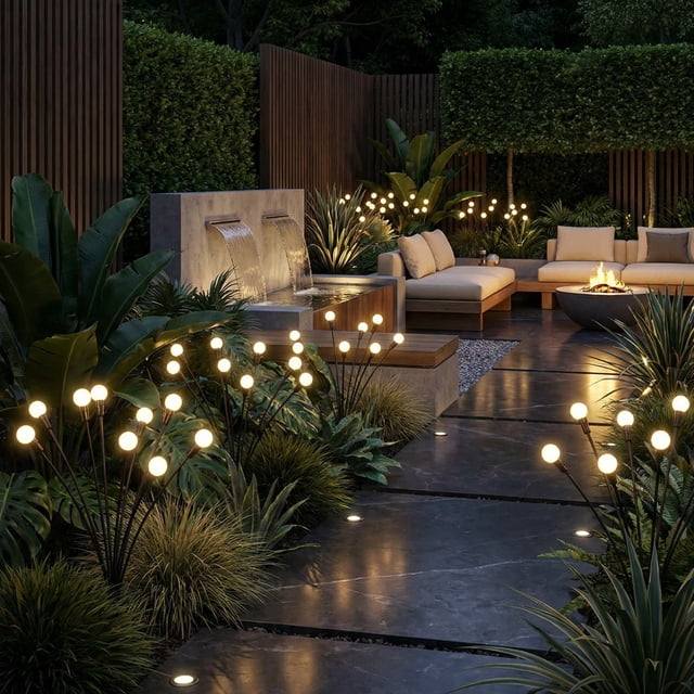Solar Swaying Garden Lights - 4 Pack (24 LED)