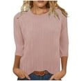 thumbnail image 1 of Blouses pour Femmes, Blouse Décontractée Unie à Manches Courtes Col en V, 1 of 6