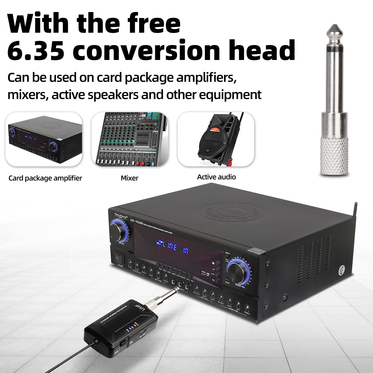 Depusheng Q7 UHF Wireless Lavalier Microphone With Bodypack Transmitter Professional Use For Teaching,Speech,Interview
