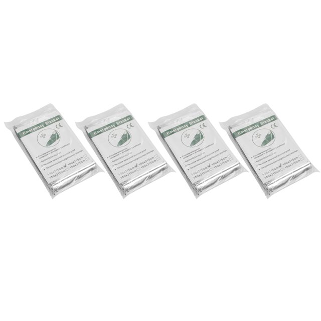 Mantas Térmicas para Supervivencia, 4 Piezas Mantas de Emergencia Mantas Térmicas de Emergencia Impermeables Manta Cálida de Emergencia Instalación sin Esfuerzo