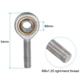 thumbnail image 2 of 4 Packs SA8T/K 8mm Rod End Bearing M8x1.25 Male Right Hand Thread, Self-Lubricating Rod End with Jam Nuts, 2 of 4