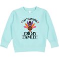 thumbnail image 2 of Inktastic Thanksgiving Girl Turkey Thankful for Family Toddler Sweatshirt, 2 of 4