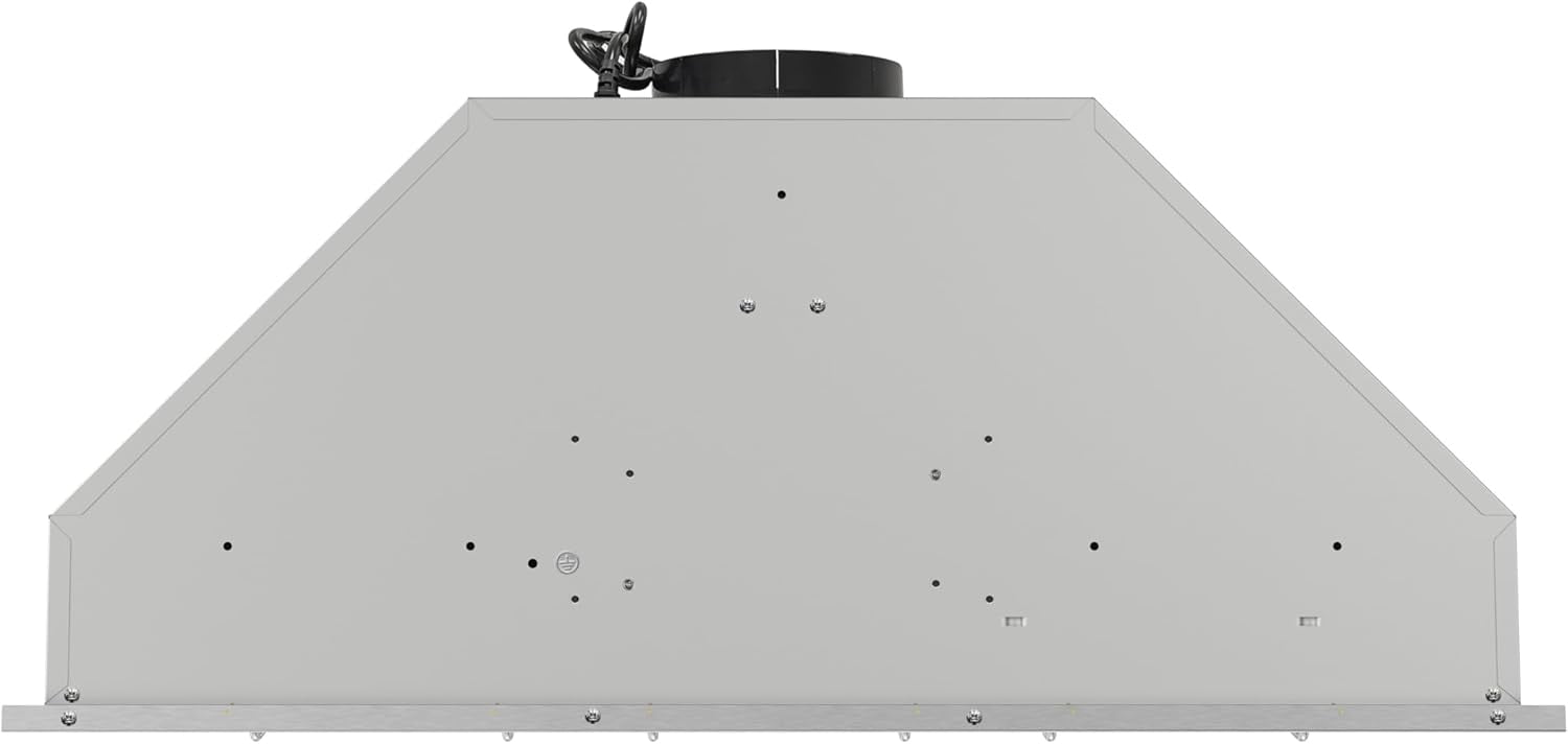 Streamline 34 in. Pescara Ducted Insert 350 CFM Range Hood in Brushed Stainless Steel with Baffle Filters, Electronic Button Control, LED Light