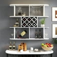 thumbnail image 2 of Large Wall Mounted 3 Tier  Rustic Bottle Wine Rack,Multifunctional Wooden Wall Mounted Wine Rack,Storage Rack with Wine Glass Holder,mounted wall Storage winerack Rack for Home Bar Dining Room Decor, 2 of 10