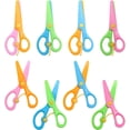 thumbnail image 1 of 8 Pcs Children's Scissors School Scissors Round Tip Child Safety Scissors Paper Scissors with Plastic Blade for School Crafts DIY Scrapbooking, 1 of 5